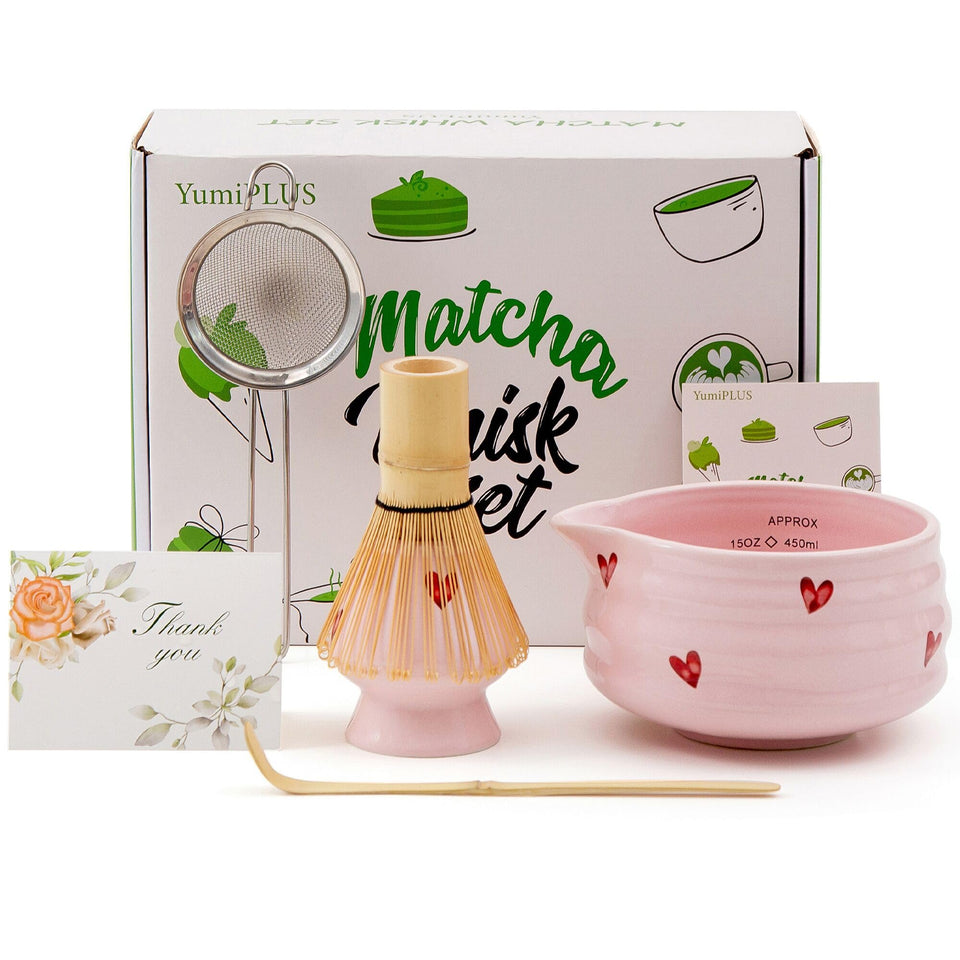 YumiPLUS ceramic bowl with spout for smooth matcha pouring