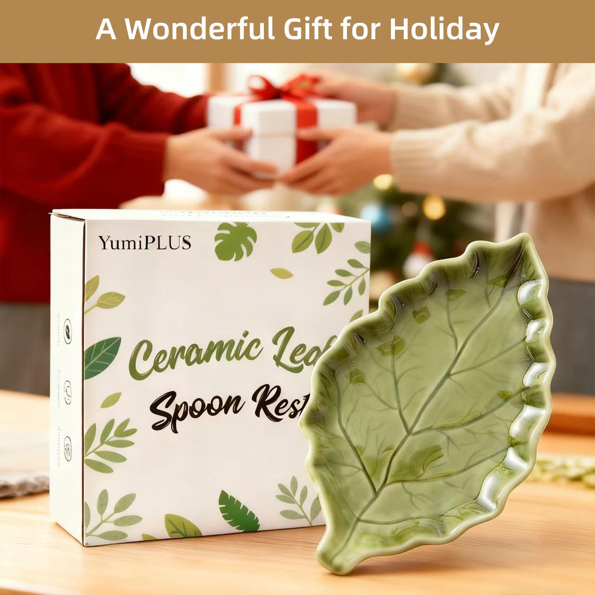 YumiPLUS large utensil rest fits spoons, spatulas, and ladles.