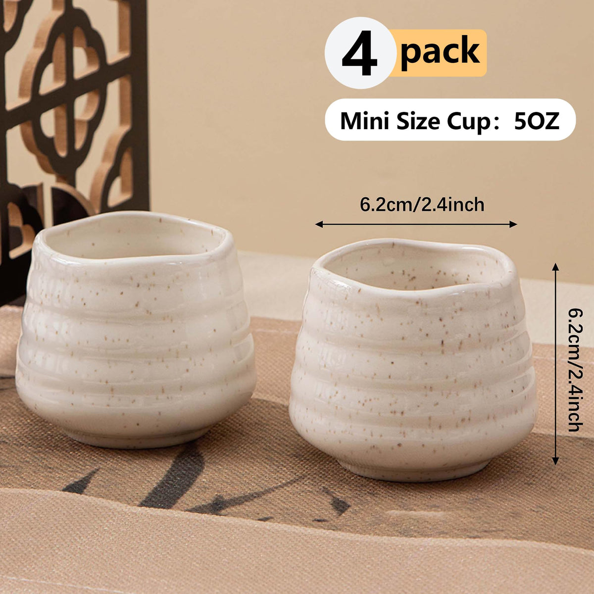 YumiPLUS rustic grey teacups offer a cozy, minimalist tabletop style.