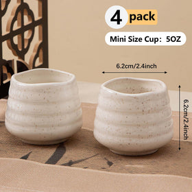 YumiPLUS rustic grey teacups offer a cozy, minimalist tabletop style.
