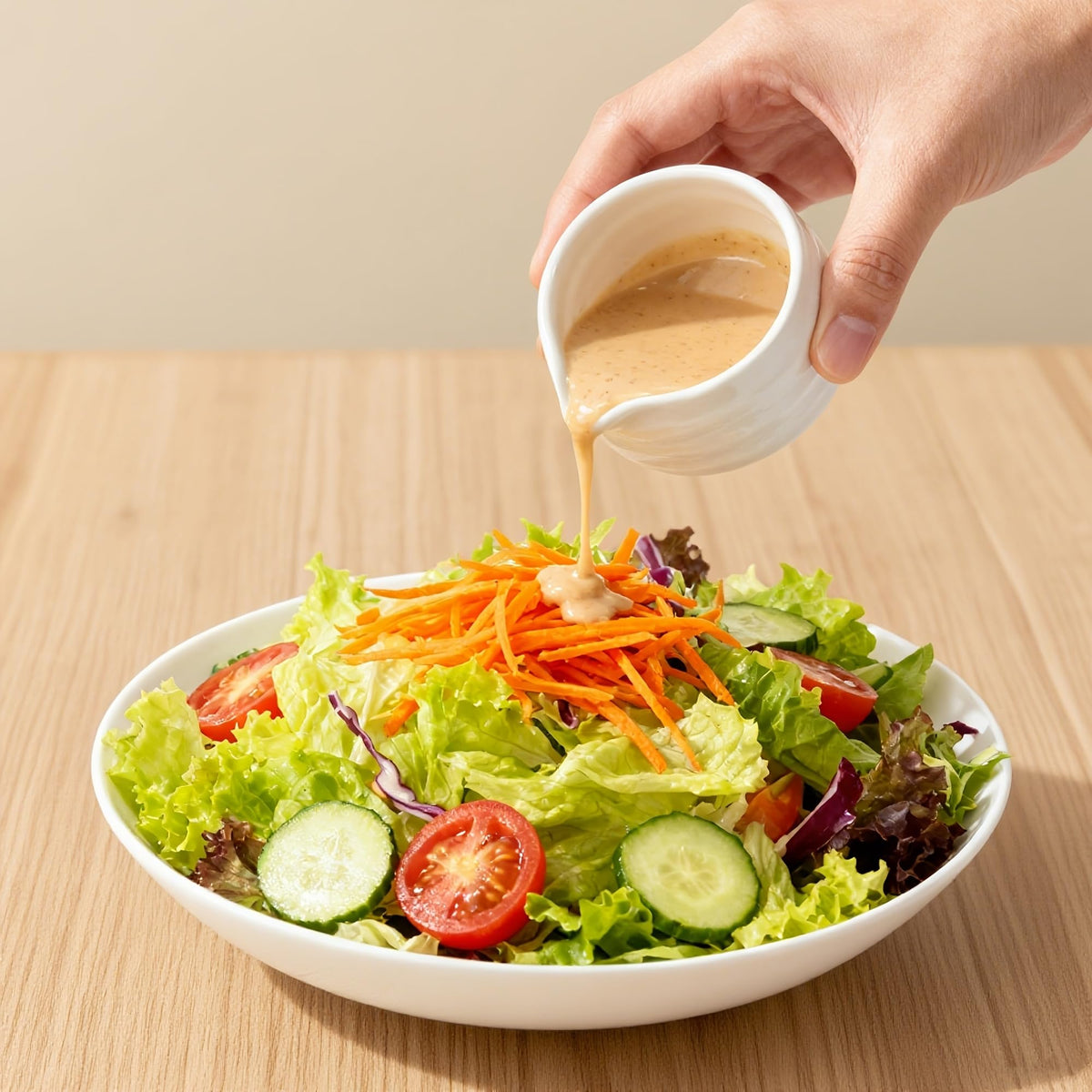 YumiPLUS sauce dish for sushi helps portion sauces neatly at the table.