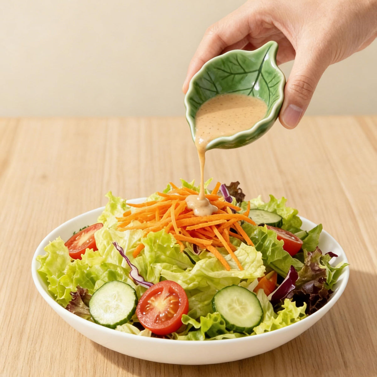 YumiPLUS small-salad-dressing bowls suitable for dressings and toppings.