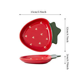 YumiPLUS strawberry dish serves as compact multiuse tray beside the stove.