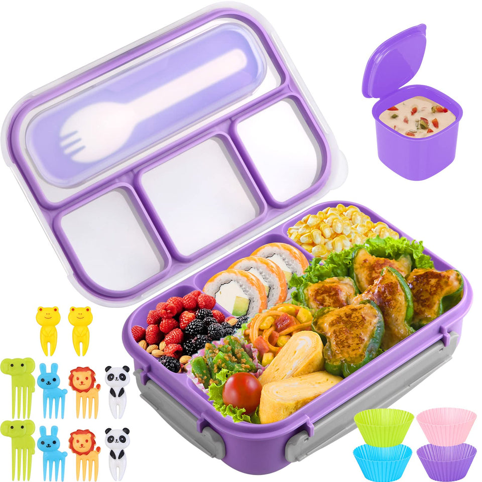 Yumuk Bento Box with four compartments for organized meals.