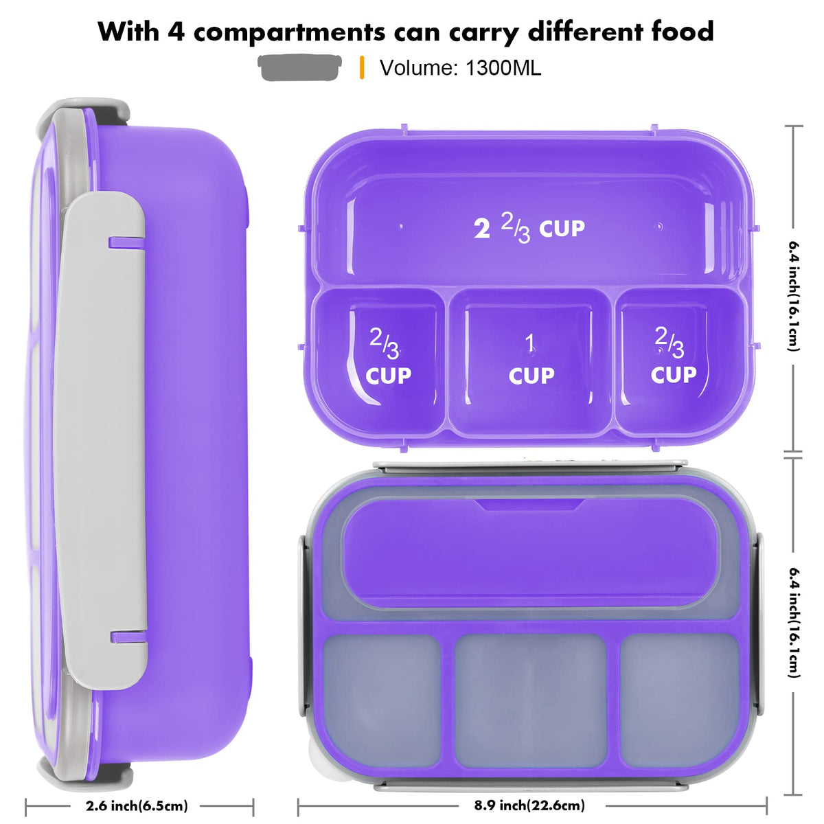 Yumuk Lunch Box leak-proof lid prevents spills.