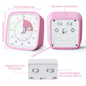 Yunbaoit 60-minute countdown pink timer supports pacing activities.