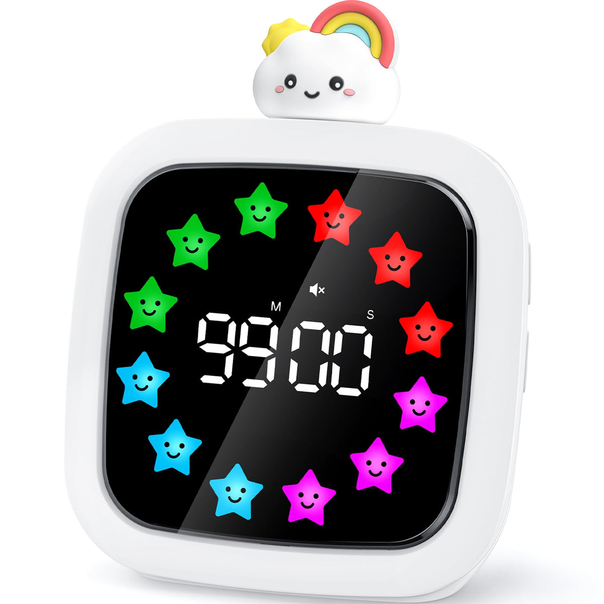 Yunbaoit digital timer rainbow display visualizes remaining time for focused study.