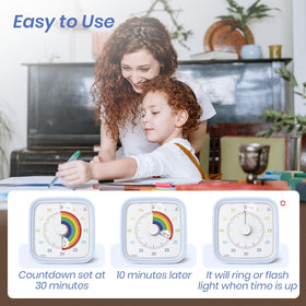 Yunbaoit kid-friendly timer with silent operation reduces classroom noise.