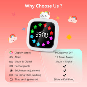 Yunbaoit timer suitable for kitchen study and classroom activities.
