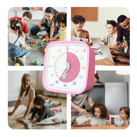 Yunbaoit silent alarm timer pink operates quietly during countdown.