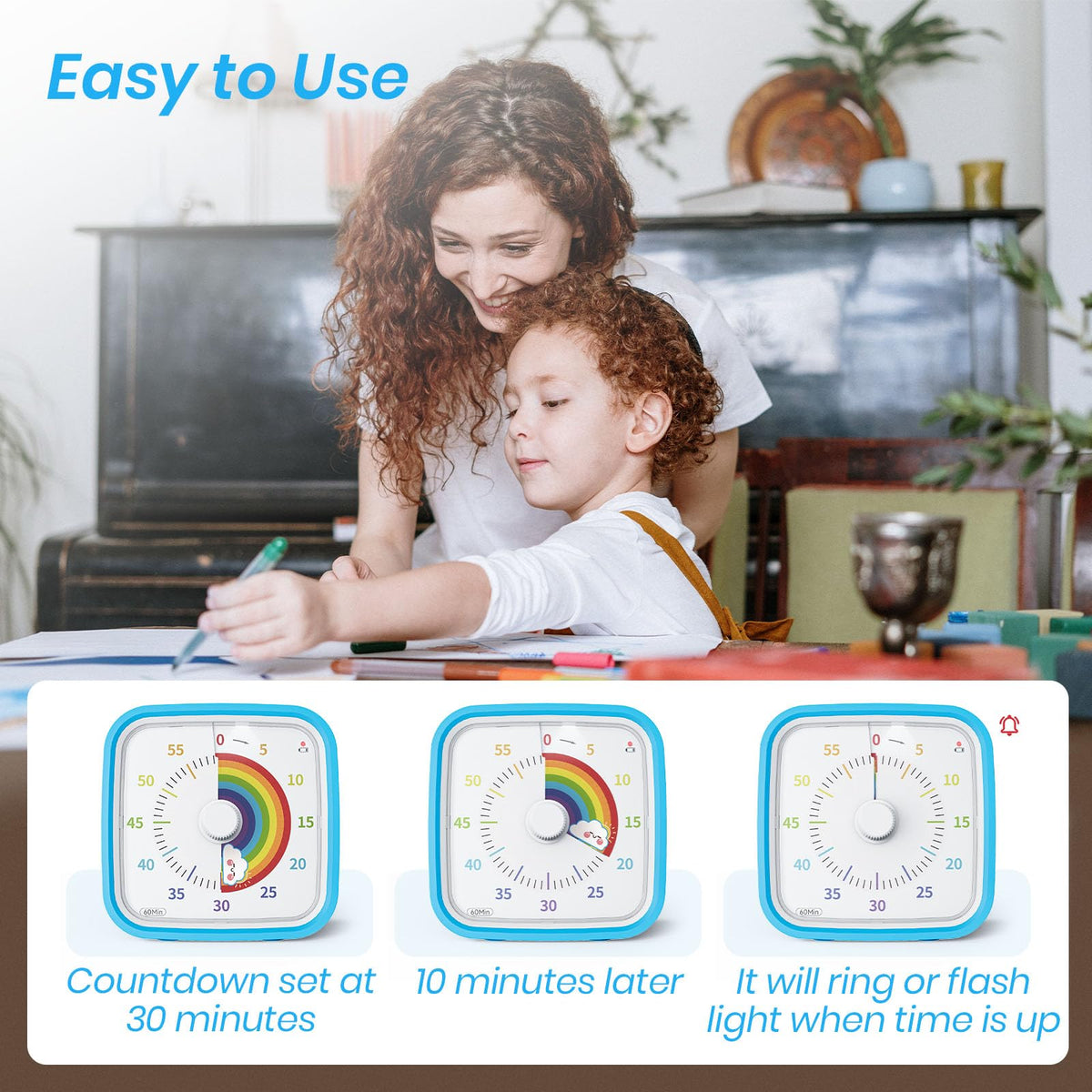 Yunbaoit center knob enables easy minute setting