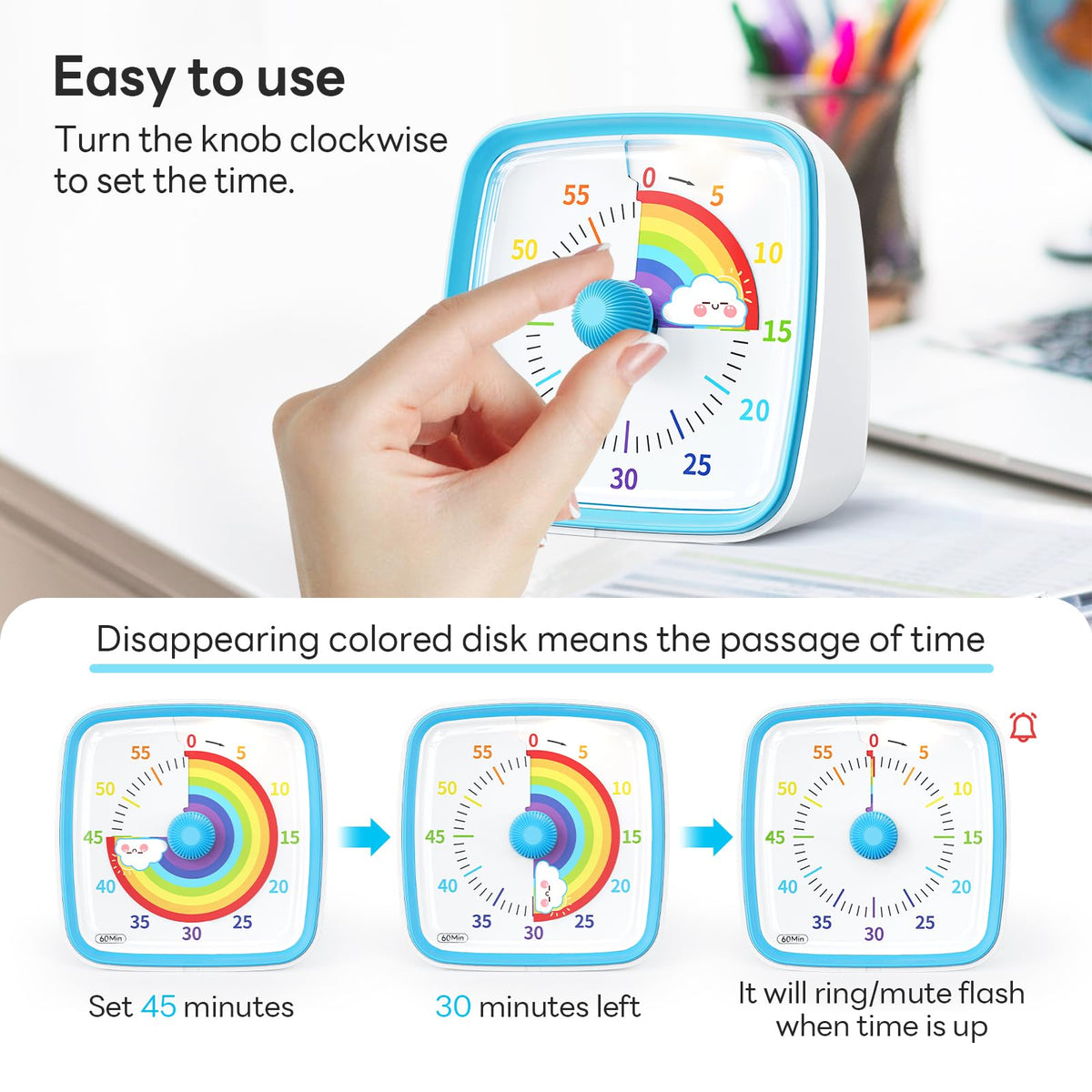 Yunbaoit timer on kitchen counter to manage cooking tasks efficiently.