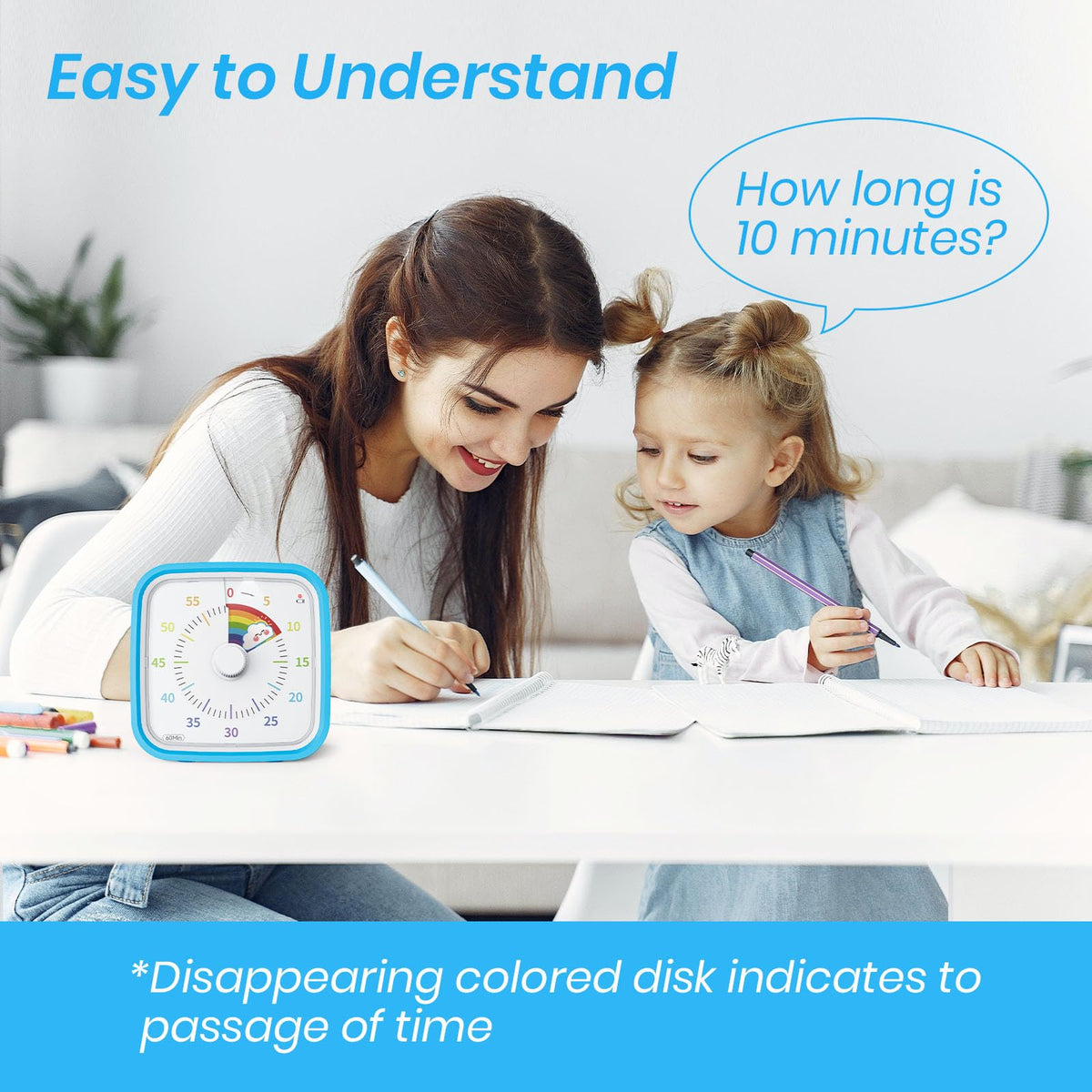 Yunbaoit protective blue case shields the timer during kids' activities