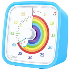 Yunbaoit visual timer with blue rainbow disk for quick time awareness