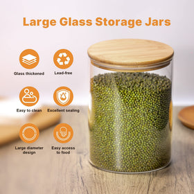 Transparent jar ideal for spices, snacks, and dry goods in a bright kitchen.