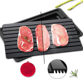 YUNDOOG defrosting tray with 6mm upgrade speeds thawing of meat