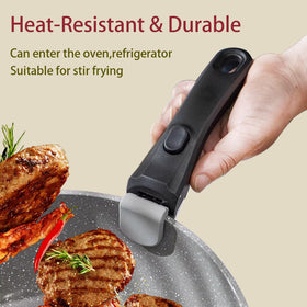 Yunlnny silicone oven mitts provide heat resistance during stovetop transfers.