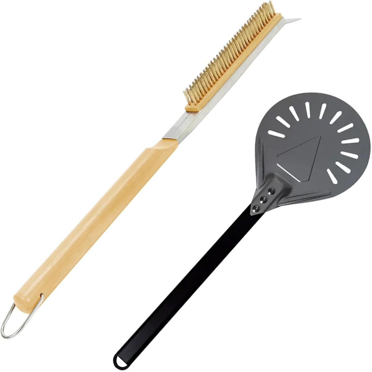 YUNNO pizza oven turning peel 8-inch for precise pizza rotation and even browning.