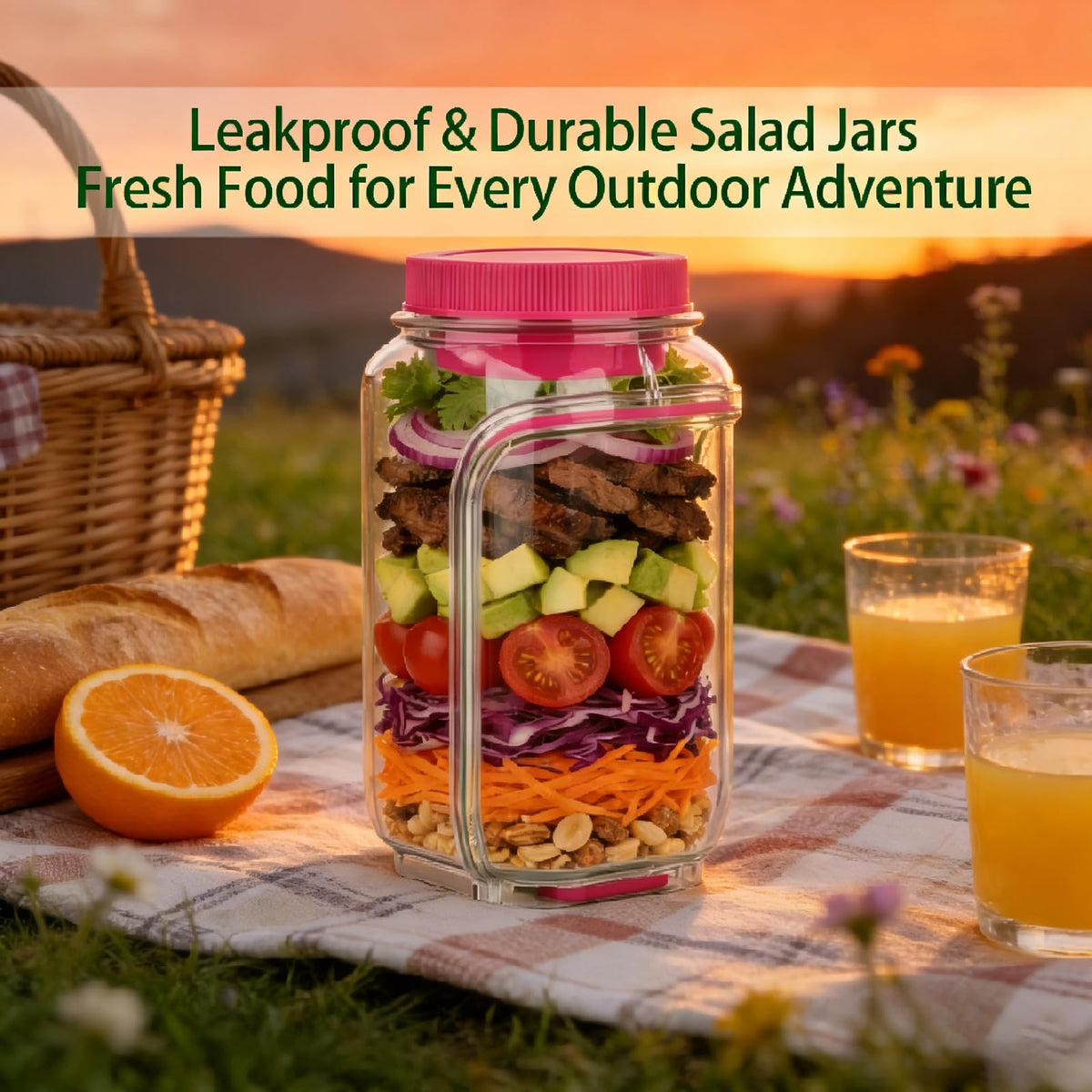 YunPuff leakproof dressing container keeps sauces secure until use.