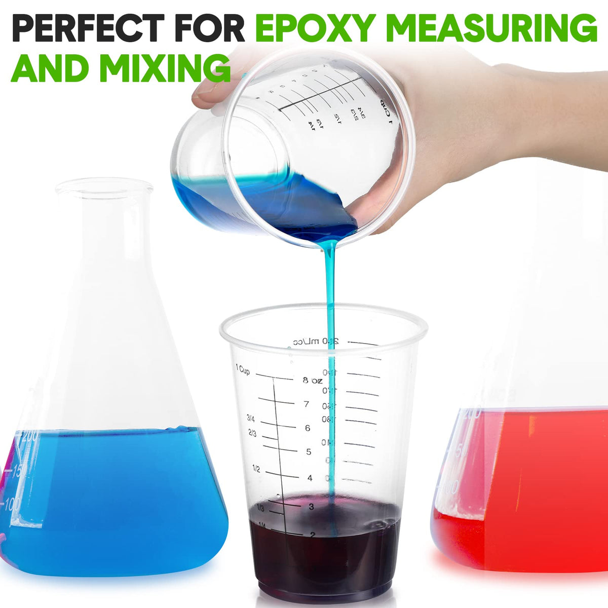 Yunsailing safe disposable cups offer quick cleanup after projects.