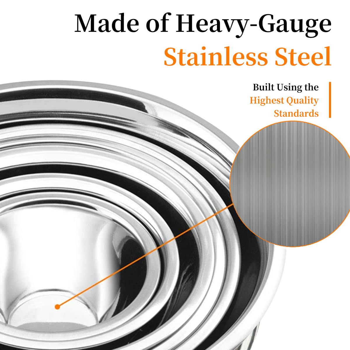YUNYDSM stackable bowls space-saving nesting design