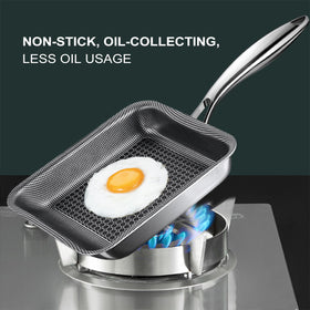 YUNYDSM Tamagoyaki pan features sturdy stainless steel body for daily use