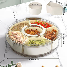 YUNYDSM six removable compartments keep snacks organized and fresh.