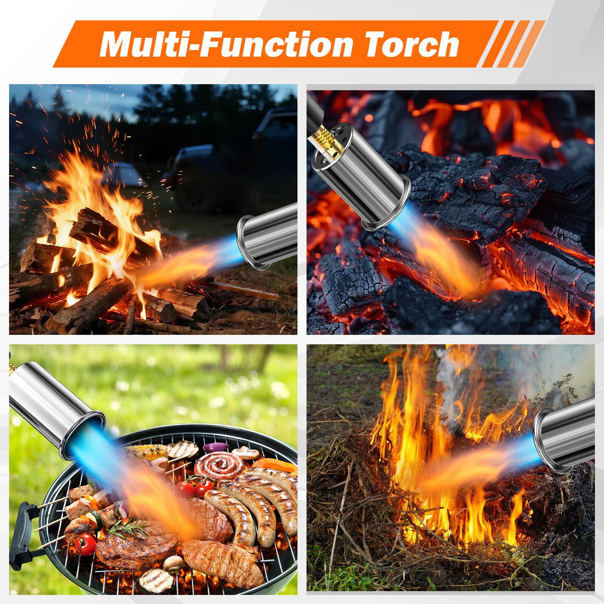 Yunziling torch used for charcoal lighting and campfires outdoors.