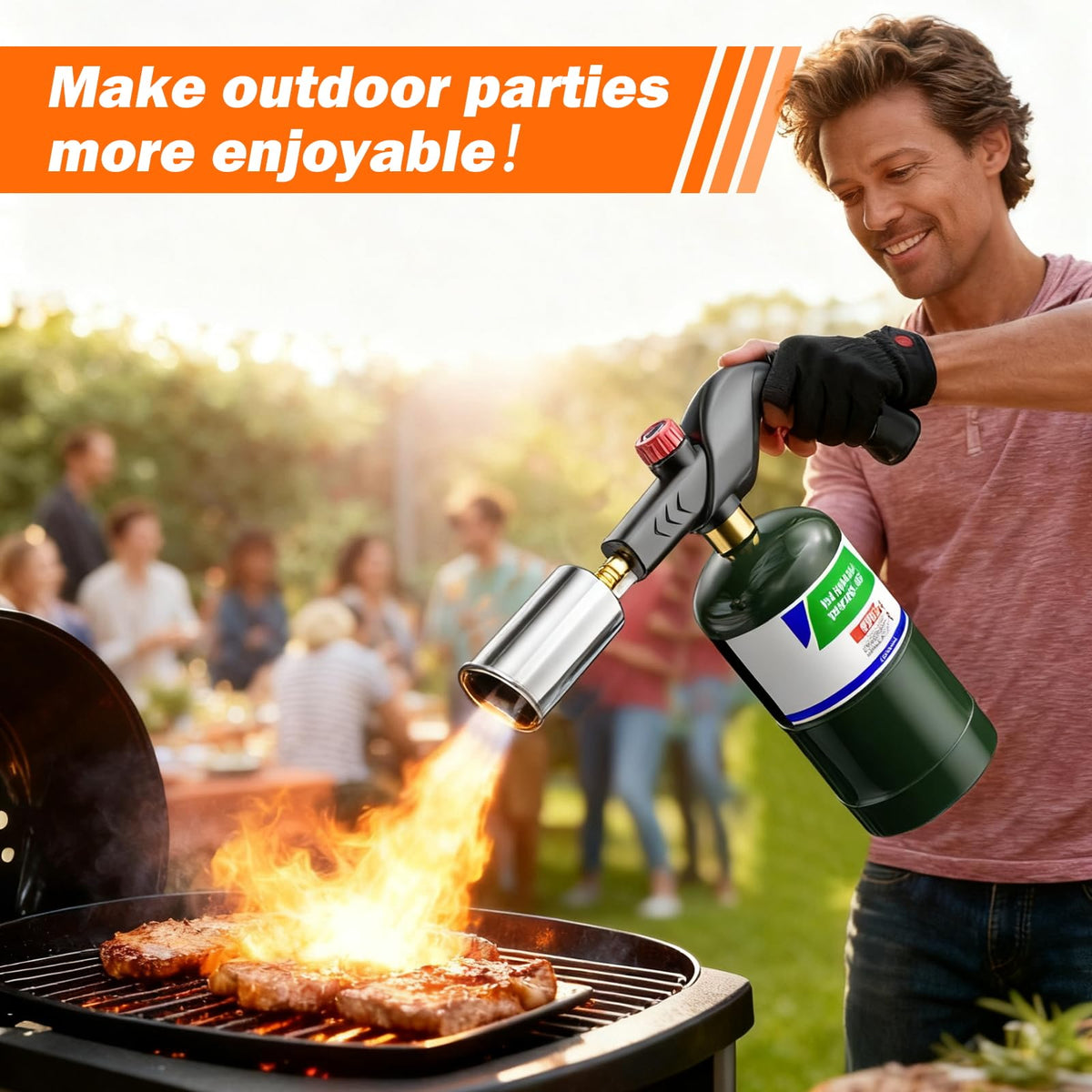 Gift-ready Yunziling torch ideal for home chefs and campers.