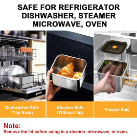 YUPER dishwasher-safe stainless steel containers simplify post-meal cleanup.