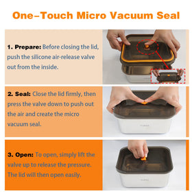 YUPER stackable stainless steel containers maximize kitchen storage space.