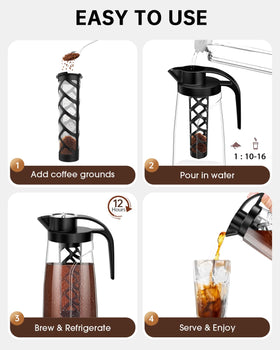 YURICK cleaning brush included to simplify filter and pitcher maintenance