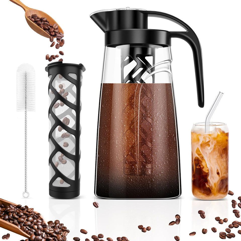 YURICK cold-brew coffee maker pitcher 2100ml for smooth large-batch brews