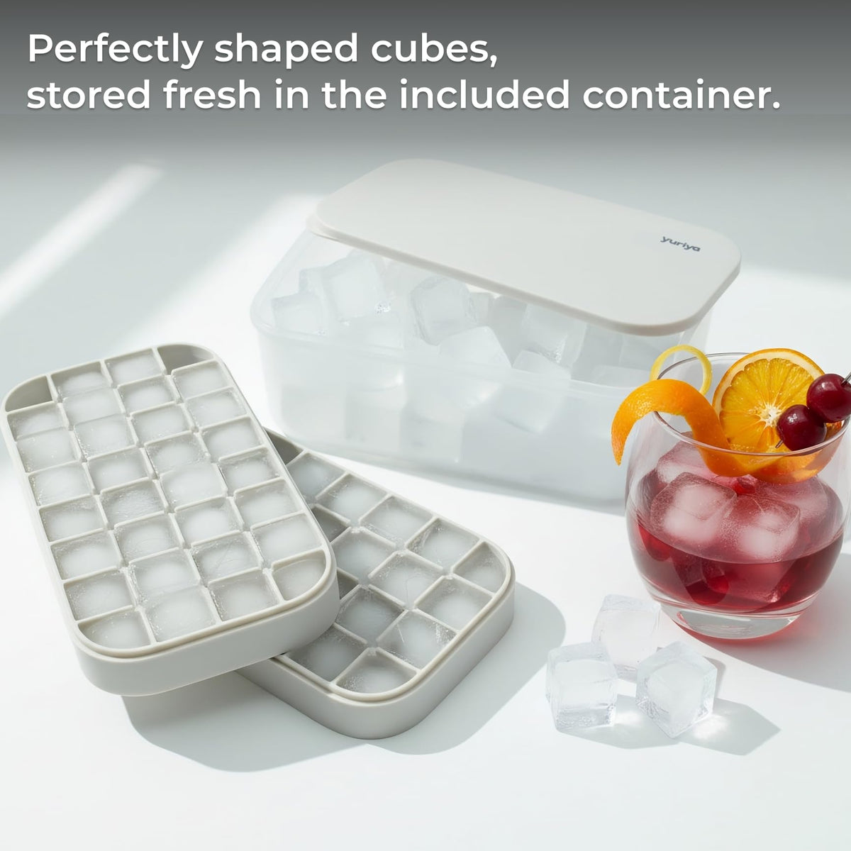 Yuriya BPA-free design ensures safe, clean ice for beverages.