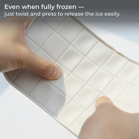 Yuriya sand beige finish adds modern touch to freezer.