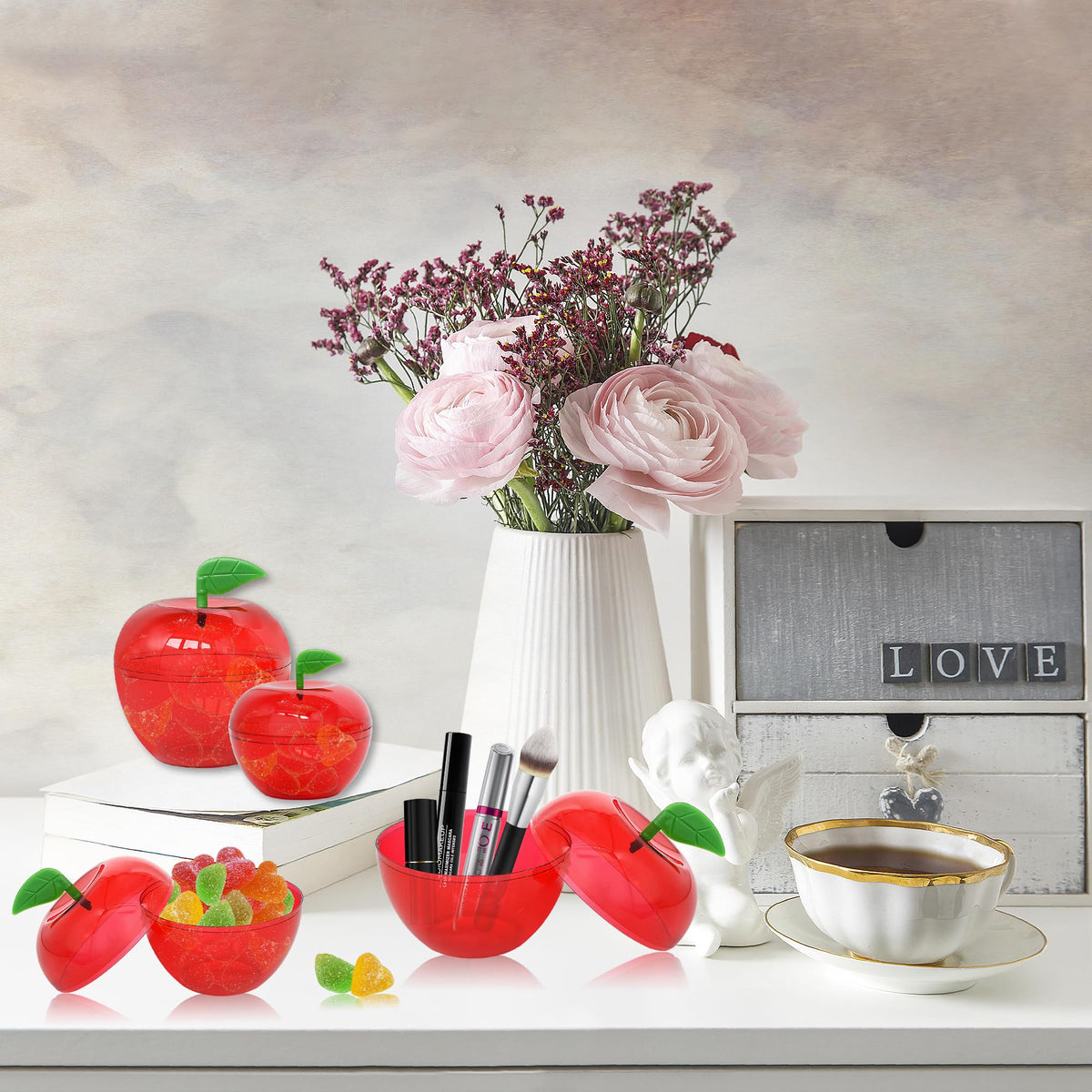 Yuronam apple container decoration idea for birthdays and celebrations.