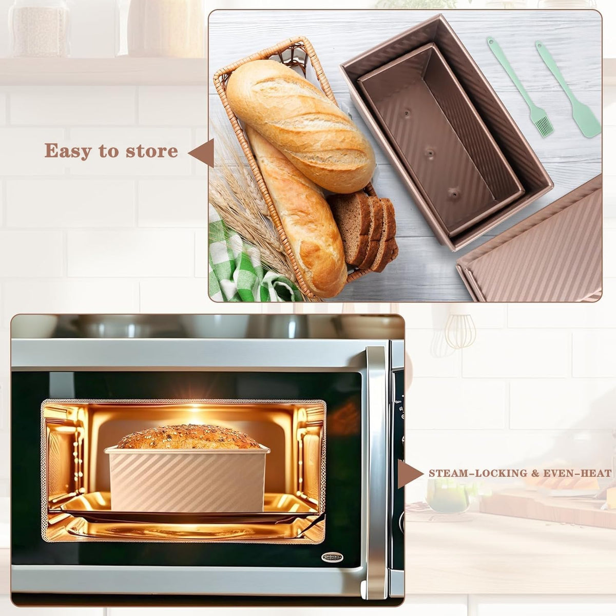 YURTKUMAS loaf pan with lid is dishwasher-safe for easy cleanup
