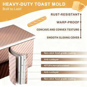 YURTKUMAS rust-resistant durable loaf pan for everyday home baking