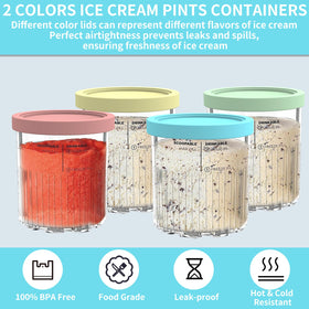 Sticky notes included to label flavors on YUSFKJ NC501 pints for organization.