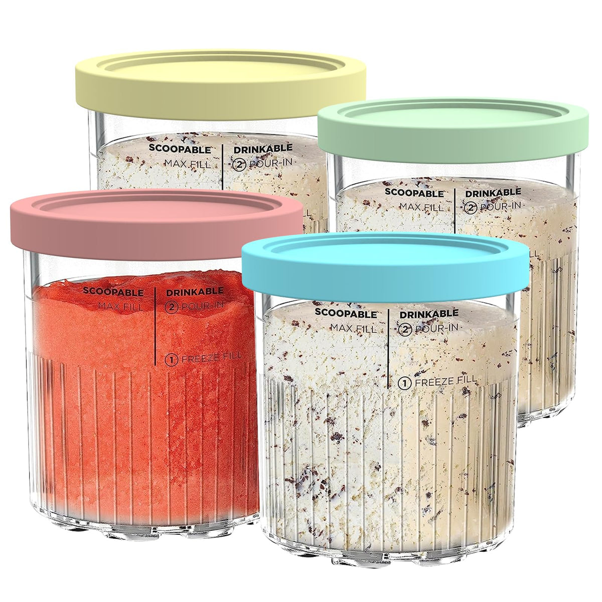 YUSFKJ NC501 pints and lids set enables extra batches for diverse flavors.