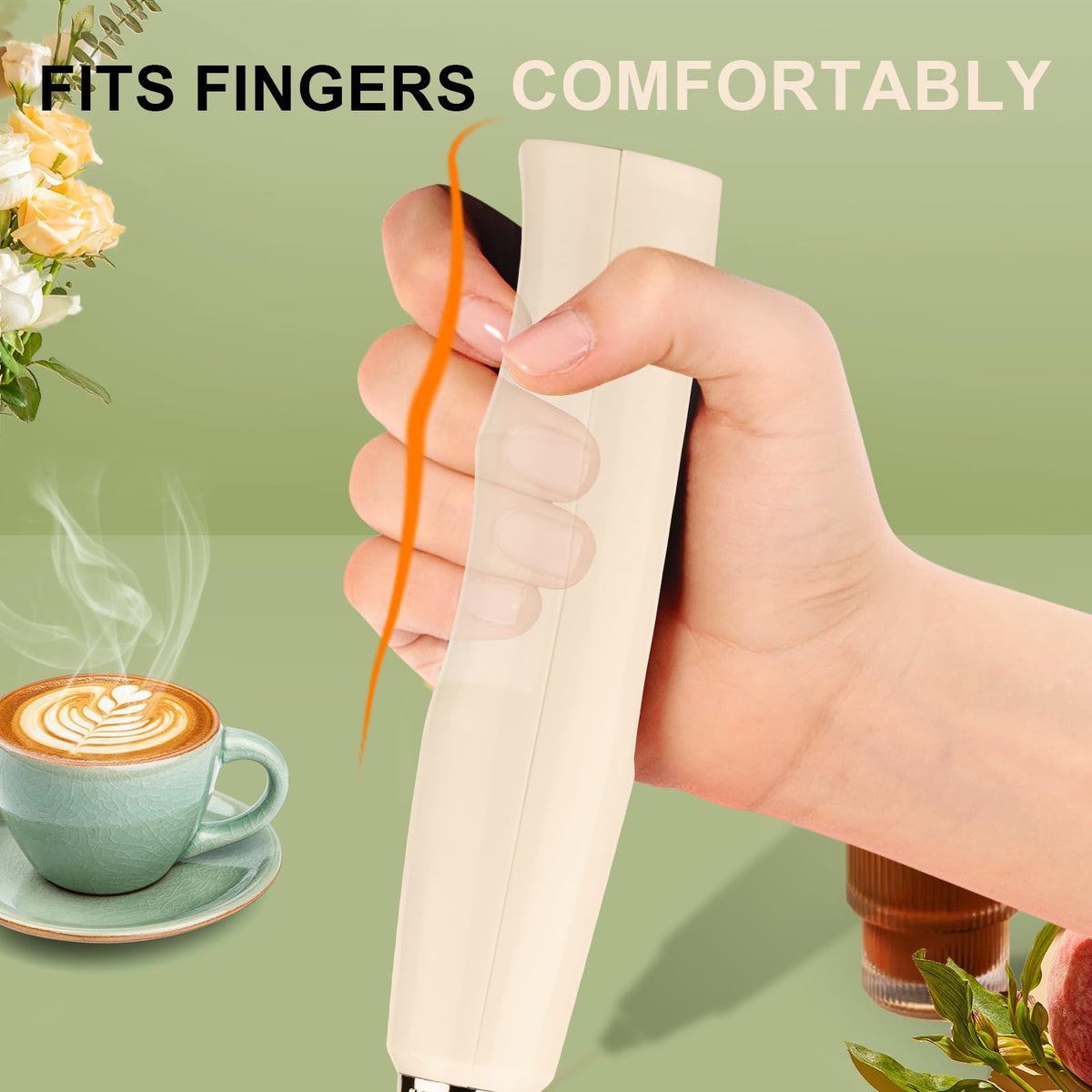 YUSWKO frother's stainless steel heads offer versatile mixing