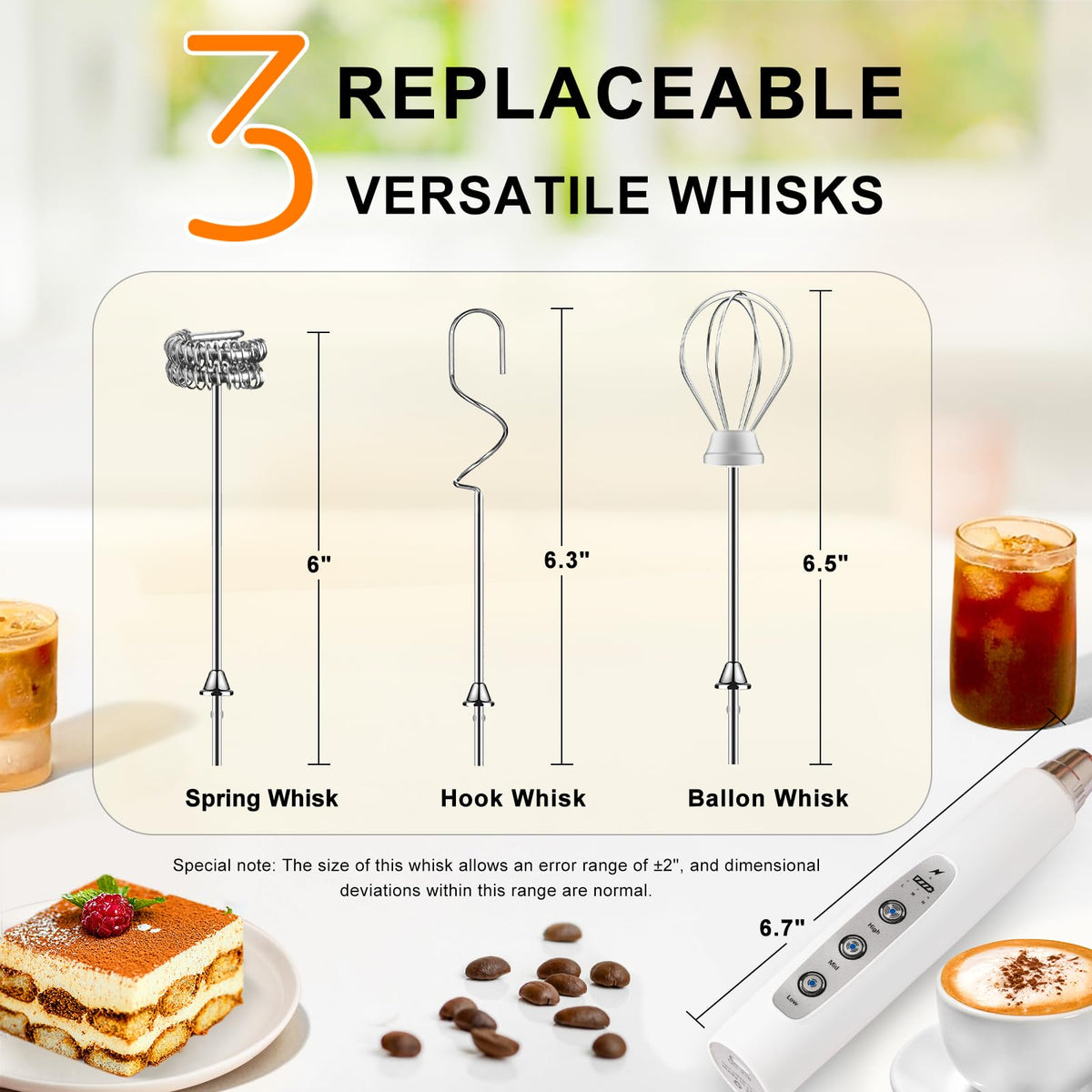 YUSWKO ergonomic grip frother for comfortable daily use.