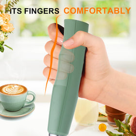 YUSWKO Granite Green milk frother hook head handles powders and mix ins smoothly for smoothies and hot chocolate