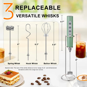 YUSWKO Granite frother creates latte and cappuccino foam quickly.