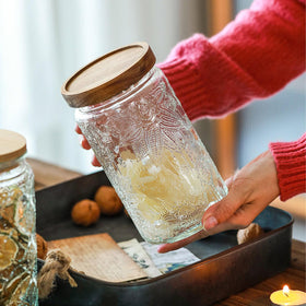 YUTGSMPO thickened glass jar for durable daily pantry use