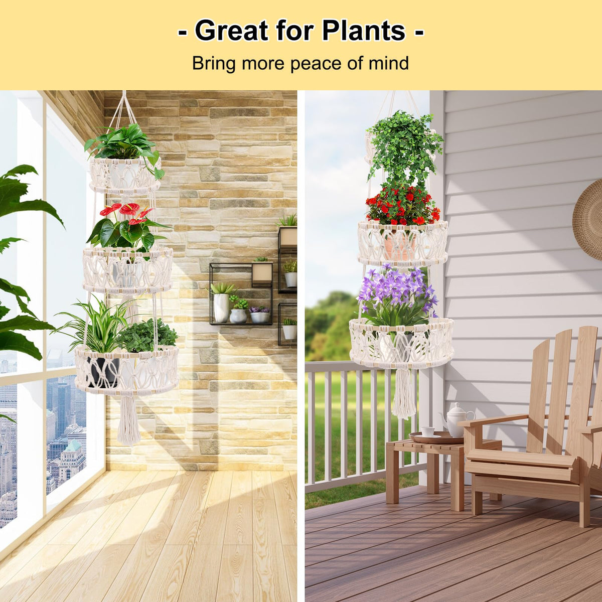 Yuuzue 3-Tier Hanging Basket used for kitchen utility and organization.