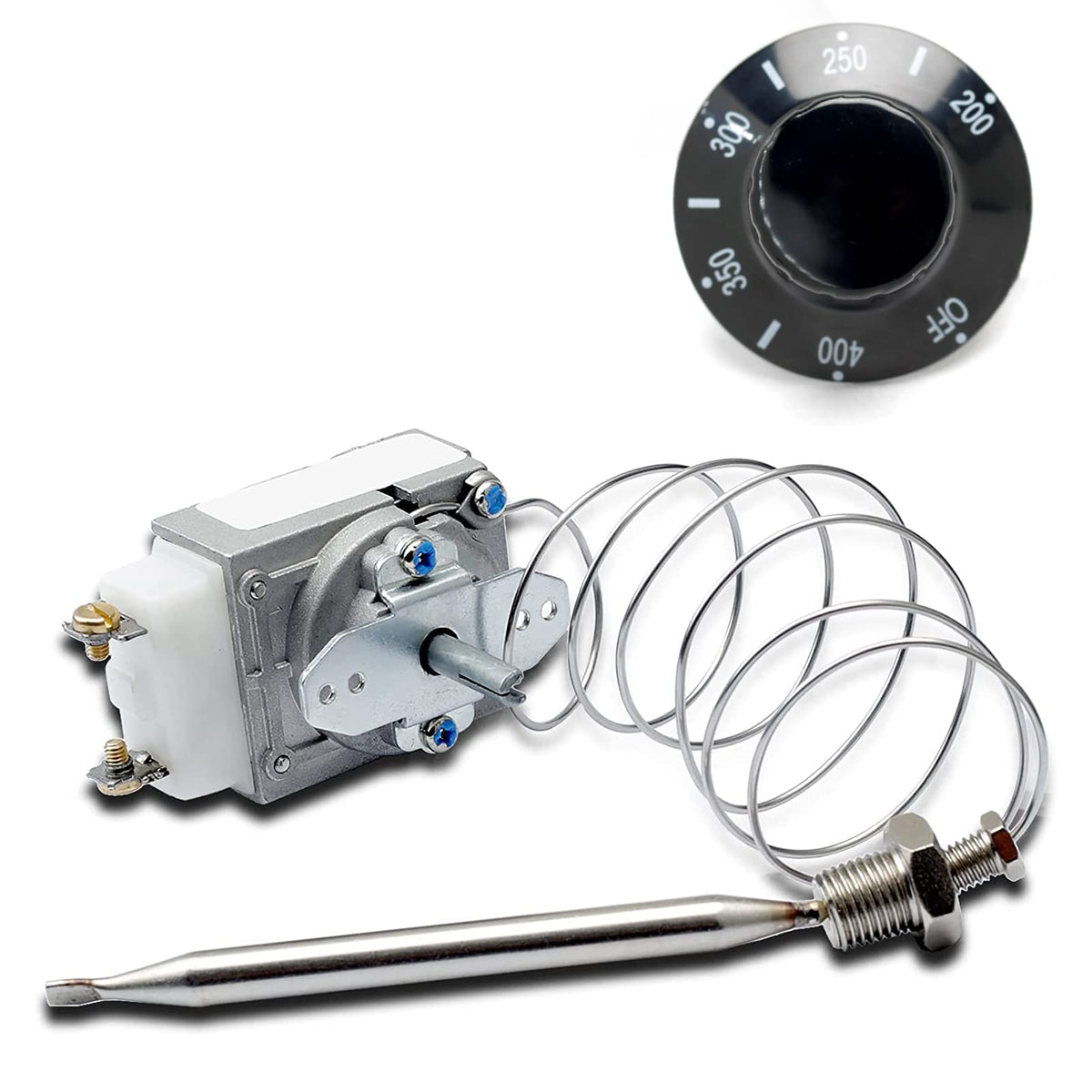 YUXIVCNE 60125401 fryer thermostat front view for quick replacement