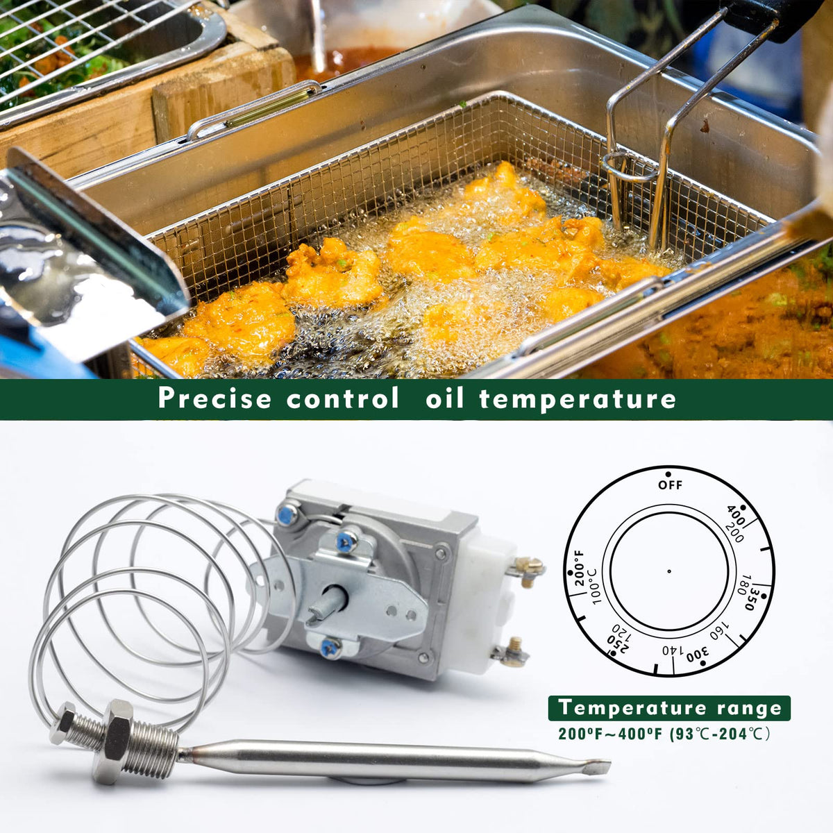 YUXIVCNE compatibility diagram illustrating wide fryer support