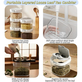 Yuyingji stackable tea canisters save cabinet space.