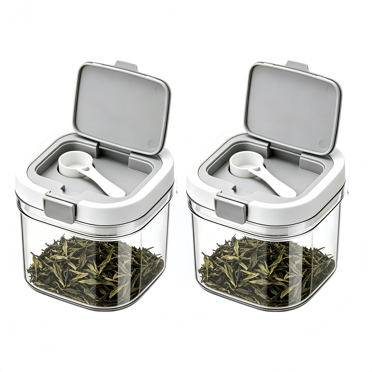 Yuyingji 27oz clear tea canister shows color and freshness.